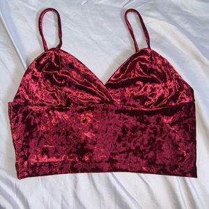 velvet crop top